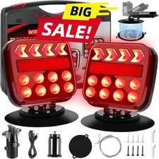 Big Sale USB-C Wireless Trailer Tow Lights with Adjustable Magnetic Base