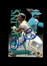 Chuck Carr 1994 Fleer Rookie Sensation Marlins authentic autographed card. rookie card picture