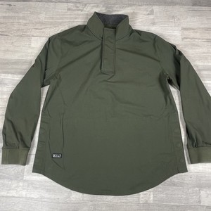 BYLT Premium Basics Elite Fairway Pullover Mens Xl Olive Green Snap Neck