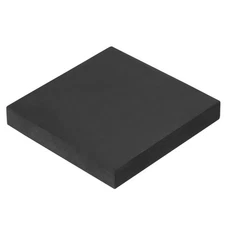 4x4x0.6" Rubber Bench Block Square Metal Stamping Hammering Base, Black