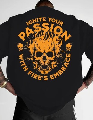 Herren Oversize T-Shirt Ignite Your Passion   Streetwear Urban Mode bis 5XL
