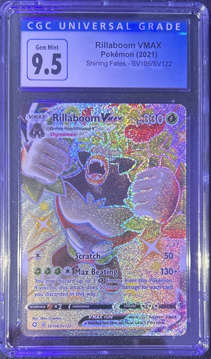 Rillaboom VMax CGC 9.5 Shining Fates SV106/SV122 Pokemon