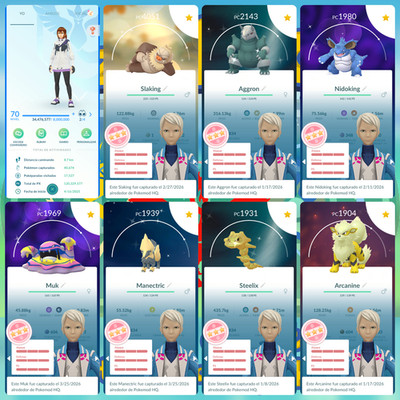 Pokemon ACC - 52 Shiny 100iv - 8.8M Dust - 165 100iv - 120M XP - Level 70 #1130