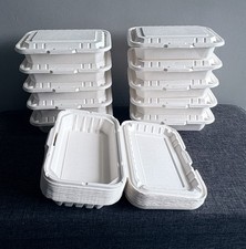 250 Compostable 9x6 Food Boxes | Eco Takeaway Containers | Bulk Pack (10 x 25)