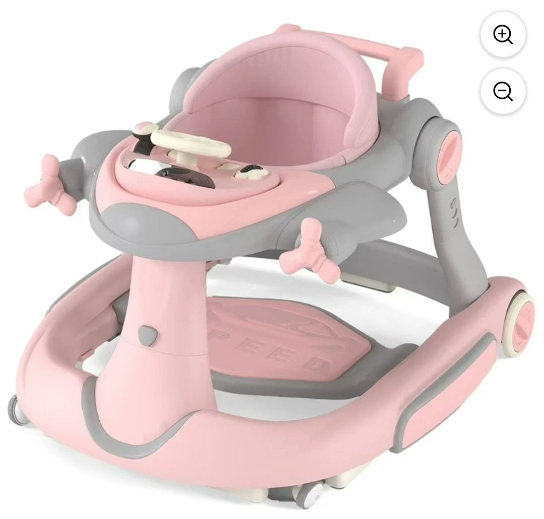 Aileekiss 5-In-1 Musical Baby Walker w/ Wheels in Pink & Grey Adjustable Heights
Opens in a new wind