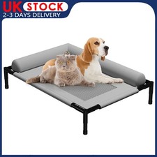 Elevated Trampoline Pet Bed Dog Puppy Raised Heavy Duty Large Hammock Mesh UK