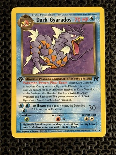 Pokémon Dark Gyarados 25/82 1st Edition Non Holo