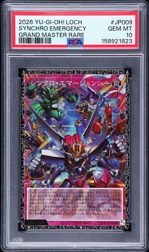 Synchro Emergency LOCH-JP009 Grand Master Rare 28/100 Yugioh PSA 10 *823