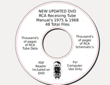 NEW UPDATED RCA RECEIVING TUBE MANUALS IN * PDF* FILES 48 Total FILES ON  DVD