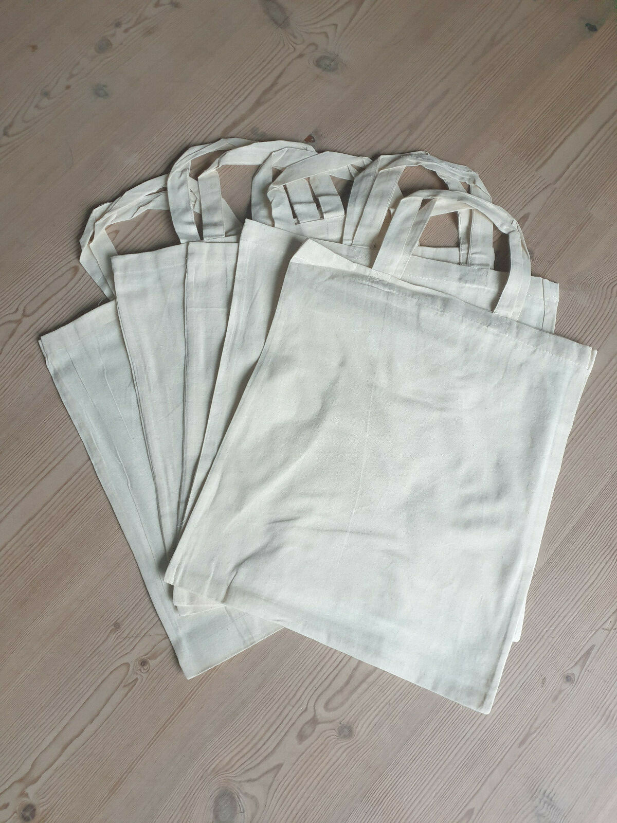 10 x Baumwolltaschen Stofftaschen unbedruckt natur Stoffbeutel zum Bemalen neu