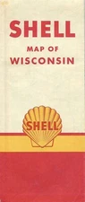 1960 SHELL OIL CO Road Map WISCONSIN Madison Green Bay Milwaukee Racine Kenosha