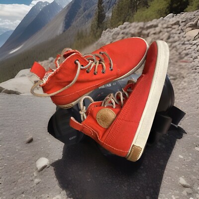 Blackstone Men Red High Top Canvas Skate Sneakers size EUR38= USA 7 1/2