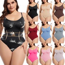 Women Defining Bodysuit Tummy Control Thong Shapewear Snatched Full Body Shaper