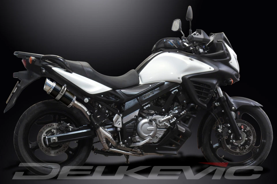 Kit silenciador escape carbono redondo 8" para Suzuki DL650 V-Strom 2012-2016 Foto 4 de 4
