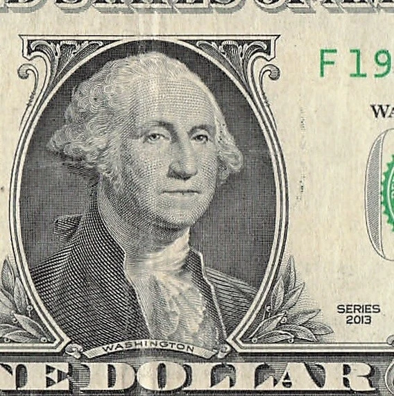 1962 Year Date Note Fancy Serial Number One Dollar Bill - Image 2 of 4