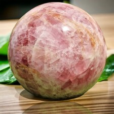 XXL 128lb Pik Rosenquarz Kugel Heilung Reiki Kristall Metaphysisches Dekor Kugel