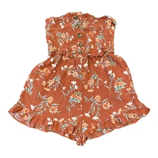 American Eagle Romper Women’s Halter Floral Smocked One Piece Size Small