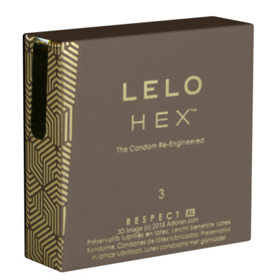 LELO HEX  Respect XL | Hexagonstruktur, 58 mm | ultradünn & reißfest   3/12/36