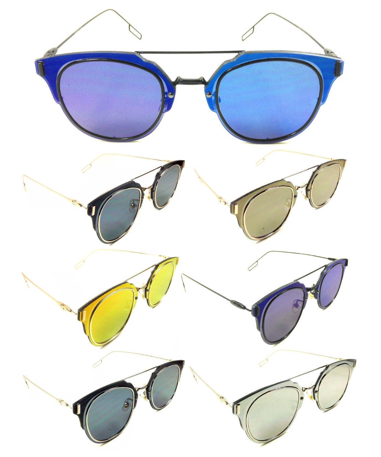 Futuristic Retro Cat Eye Square Sunglasses for Sport and Casual Fashion