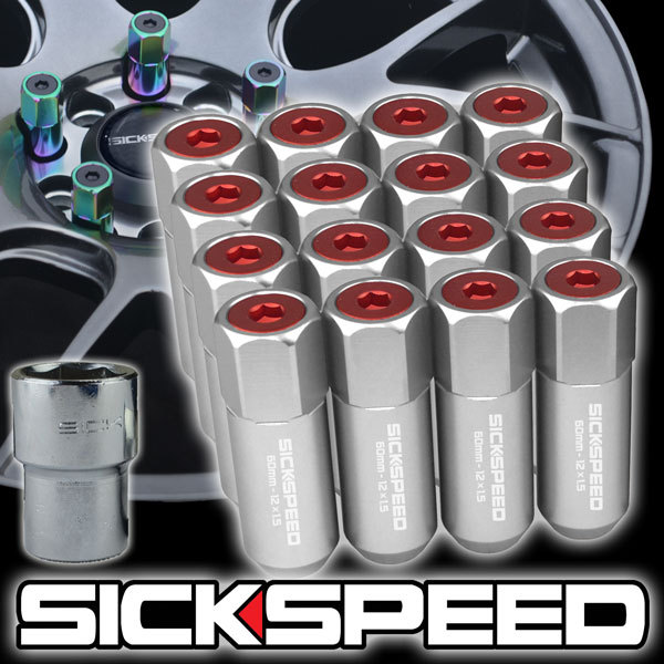 るん Project Kics Racing 17Hex Lug Nut & Lock Set 12x1.5 20PC Black