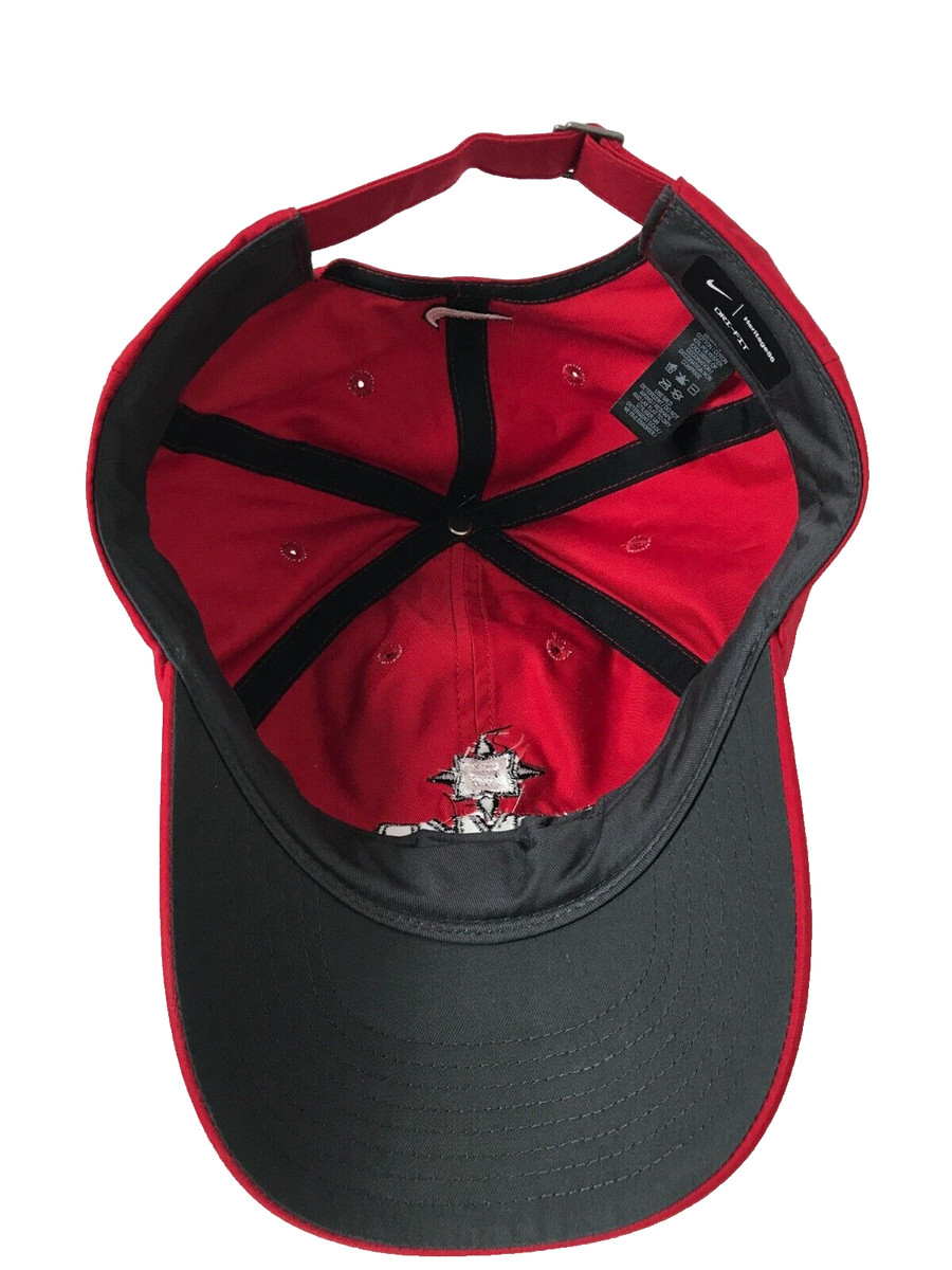 Boyko Trucking LLC Nike Dri-Fit Heritage 86 Red Strap Back Logo Baseball Cap Hat View 6