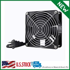 High Speed PC Computer AC Axial Cooling Cooler Exhaust Fan Metal Net 110V 120V
