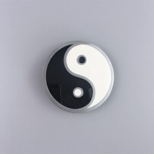 Vintage Style Enamel Yin Yang Taiji Round Belt Buckle also Stock in the US