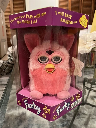 Vintage Rare All Pink Furby 1999 Tiger Interactive Furby New In Box
