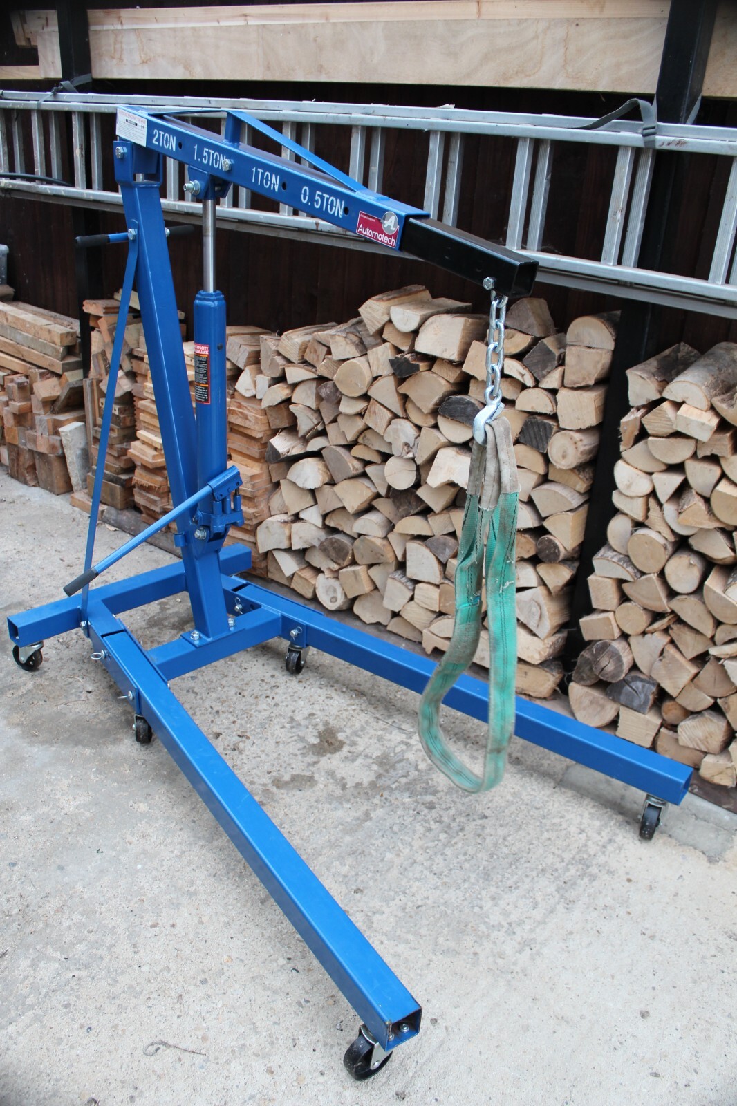 Folding 2 Ton Hydraulic Engine Hoist eBay