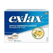 Ex-Lax Gentle Overnight Laxative - 60 Pills - FROM CANADA
