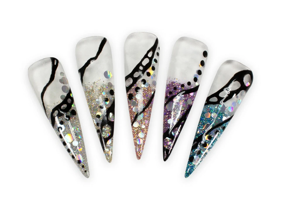 UV LED EffektGel Galaxy Holo Glitter SET 5x5ml Farb Color Nagel Glitzer NailArt - Bild 2 von 4