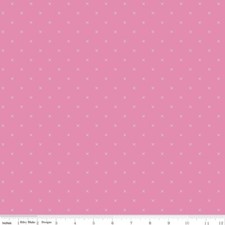 1/4 Yard 9x42 Riley Blake "Bee Cross Stitch" Taffy Pink Lori Holt Quilt Cotton