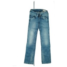 Pepe Jeans Perival Damen Hose stretch straight low Waist XS W25 L32 Hellblau NEU