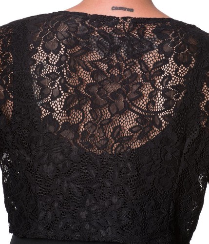 Banned Apparel 'Feeling Rosy' Vintage Retro Floral Lace Women's Bolero Cardigan - Picture 2 of 3