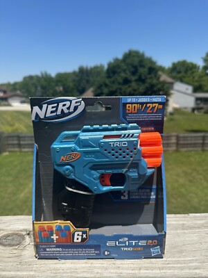 NEW Nerf Elite 2.0 Trio TD-3 Barrel Blaster w/Six Nerf Darts