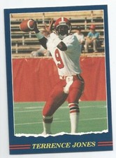 1989 JOGO CFL TERRENCE JONES CALGARY STAMPEDERS #77 (TULANE) QB