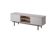 Brand New Modern TV Cabinet Inox in Grey & Jackson Hickory 150cm