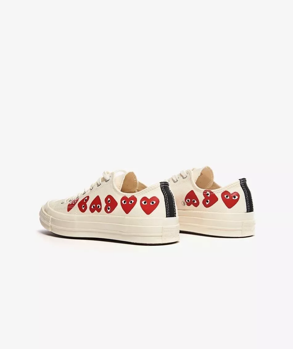 Barricada Sur comestible BNWB Converse x Comme des Garcons Play Chuck Taylor All Star 70s OX White  Size 8 | eBay