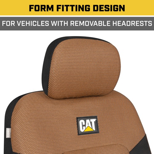 MeshFlex Front Seat Covers Set Caterpillar Beige Truck SUV Van Car