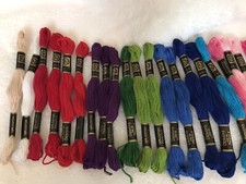 Skeins Designs for the Needle Embroidery Floss Thread Various Colors Lot of 30