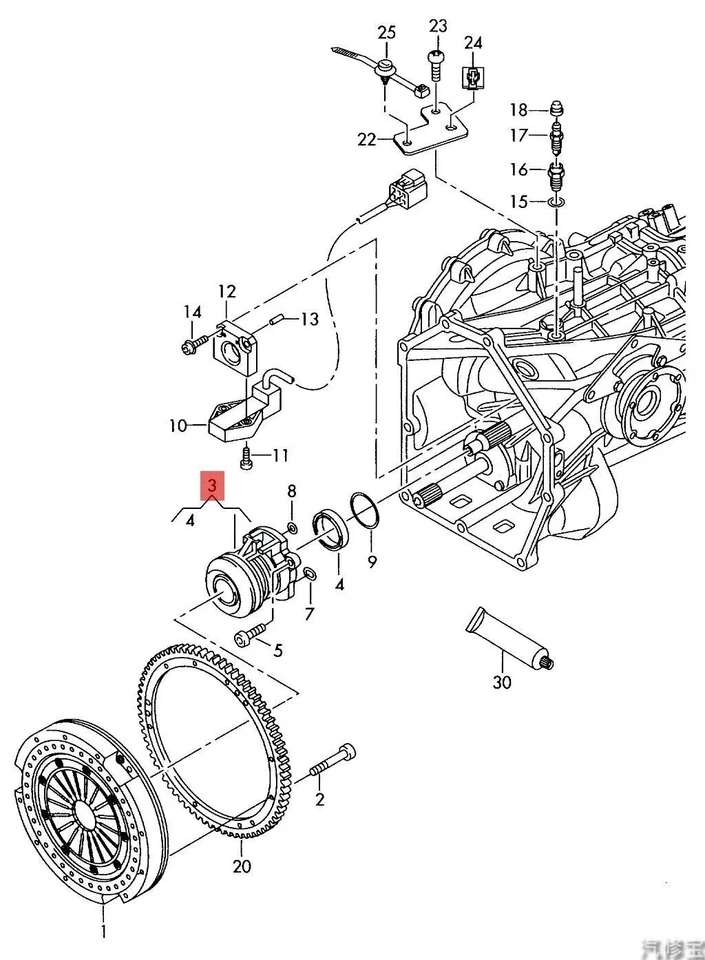 Cojinete de liberación de embrague hidráulico para Audi R8 Spyder Lamborghini 086141671L OEM Foto 2 de 4