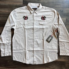NWT Howler Bros. Gaucho vented quick dry pearl snapshirt w/frigate bird fish XL