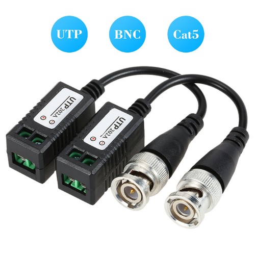 60dB Camera CCTV Passive BNC Video Balun To UTP Transceiver Connector NEW