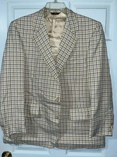 Curlee Men’s Dress Jacket Blue/Gold Plaid See Desc. For Size