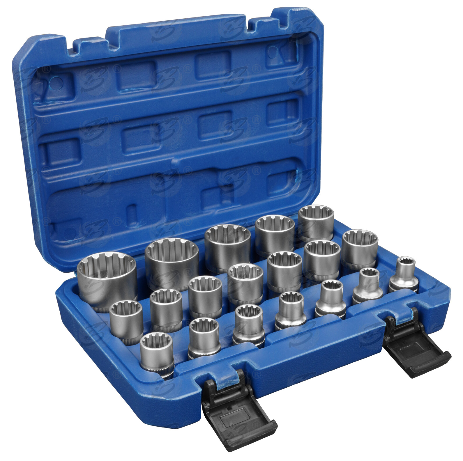 1/2" Gear Lock Socket Set 832mm 19 Piece Hex Double Hex T Star AF & MM eBay