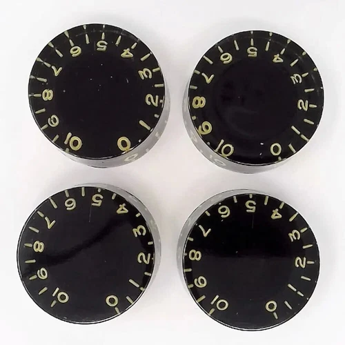 4pcs Black Relic Embossed Speed Knobs Set for Gib Les Paul