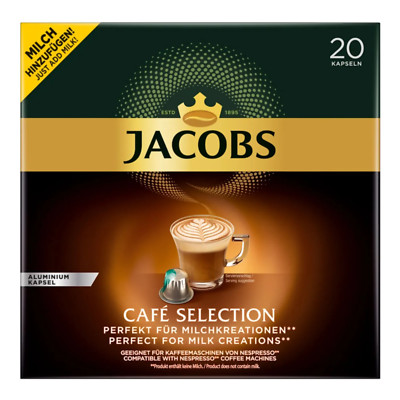 JACOBS Cafe Selection coffee pods for NESPRESSO -20 pods- FREE SHIPPING