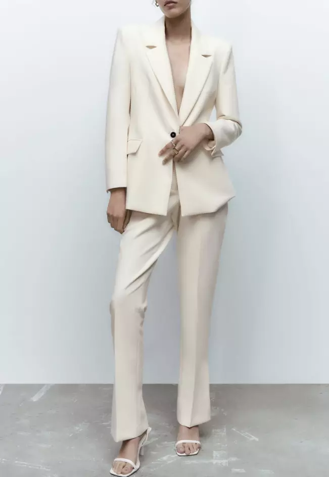 White top suit zara