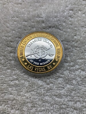 Treasure Island Ten Dollar Gaming Token Limited Edition .999