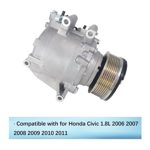 AC Compressor w/Clutch Compatible with for 2006-2011 Honda Civic 1.8L with Be... - Picture 3 of 6